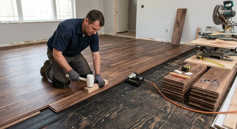 Our team working on Flooring Service projects in North Bend, WA
